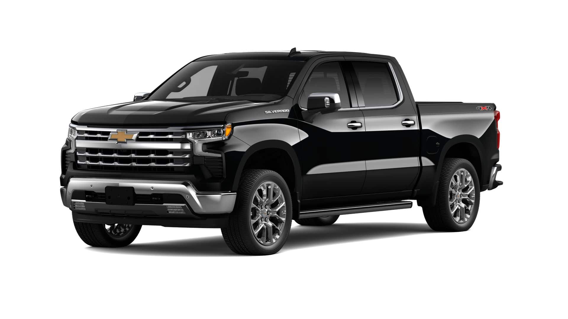 2026 Chevrolet Silverado 1500 LTZ in Black — front three-quarter view